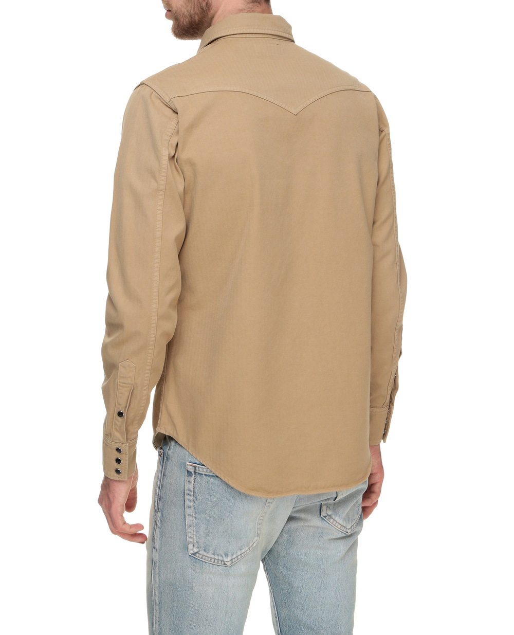 Рубашка Saint Laurent 597059-Y27BB, бежевый цвет • Купить в интернет-магазине Kameron