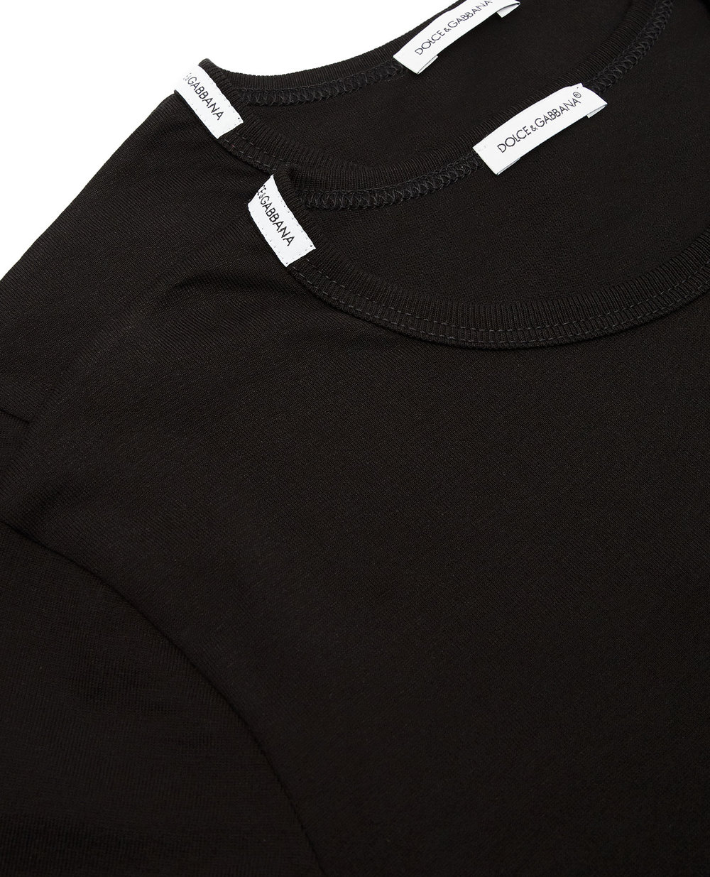 Детская футболка (2 шт) Dolce&Gabbana Kids L4J703-G7OCU, черный цвет • Купить в интернет-магазине Kameron