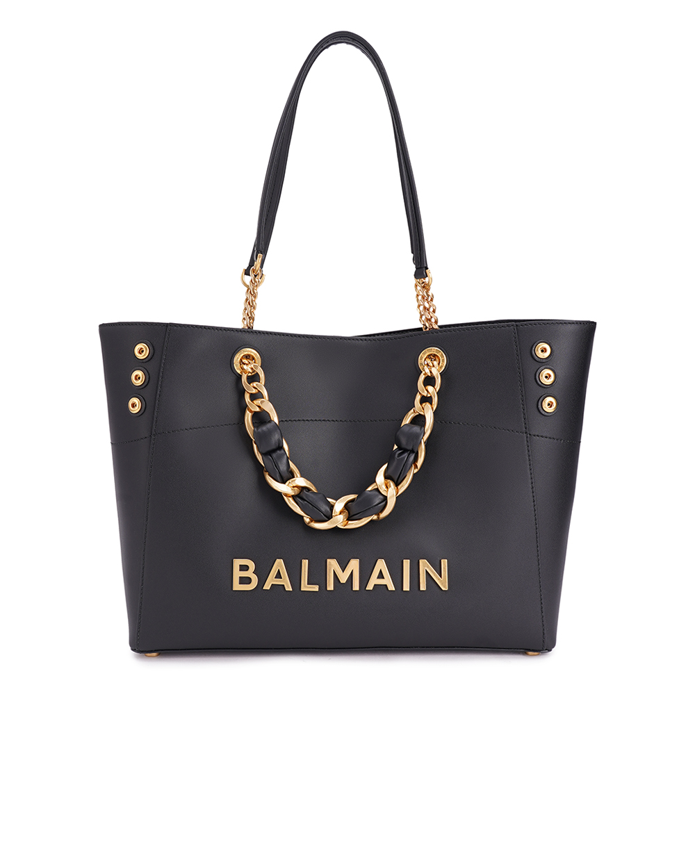 Кожаная сумка 1945 Soft Cabas Balmain CN1FF827LARN, черный цвет • Купить в интернет-магазине Kameron