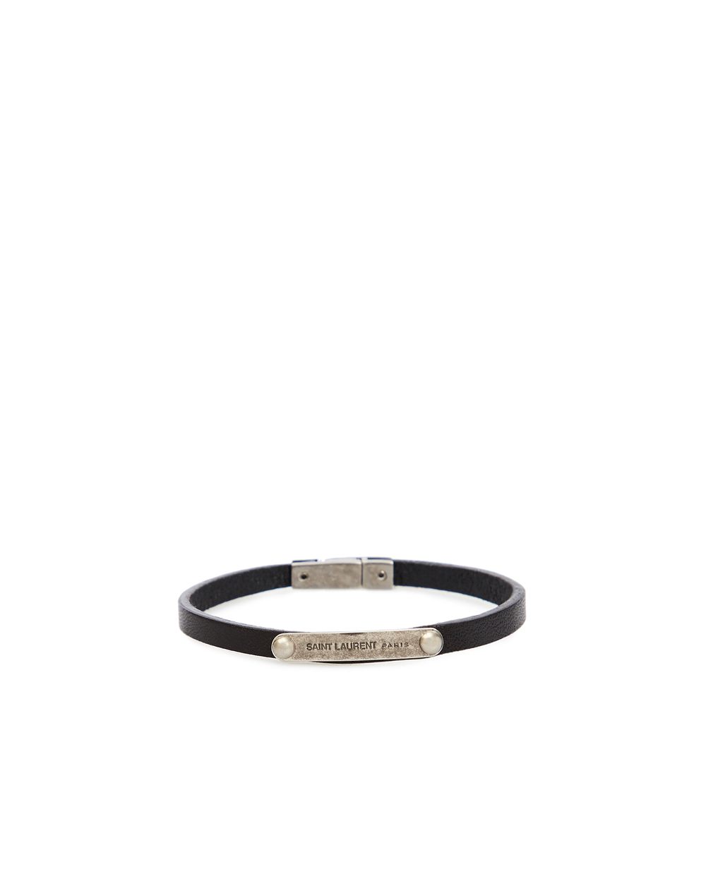 Шкіряний браслет Saint Laurent 506148-0IH1D, чорний колір • Купити в інтернет-магазині Kameron