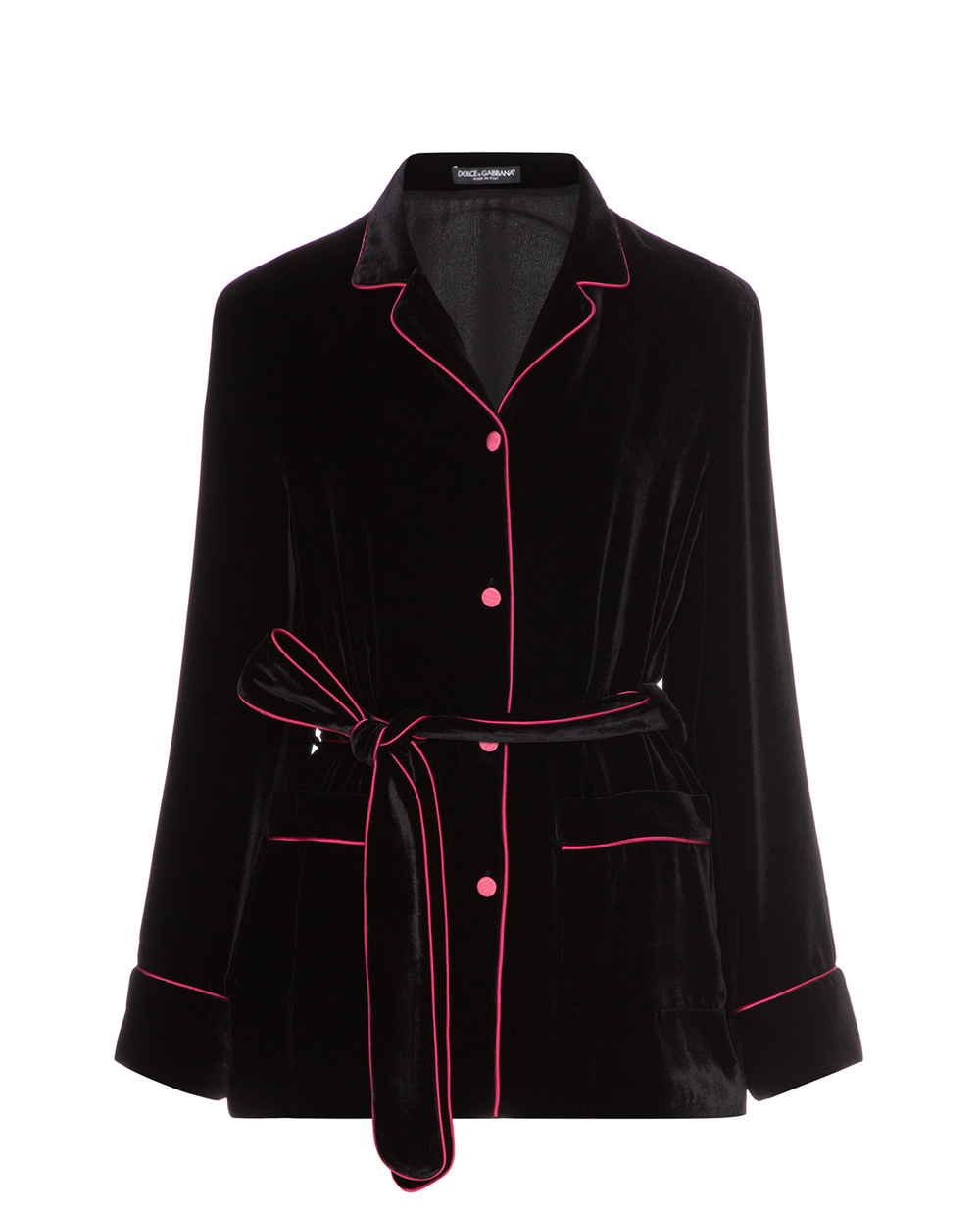 Верх від піжами Dolce&Gabbana F5I89T-FUVKQ, чорний колір • Купити в інтернет-магазині Kameron