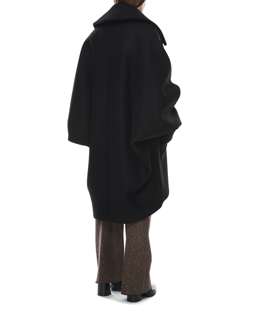Шерстяное пальто Saint Laurent 707010-Y080W, черный цвет • Купить в интернет-магазине Kameron
