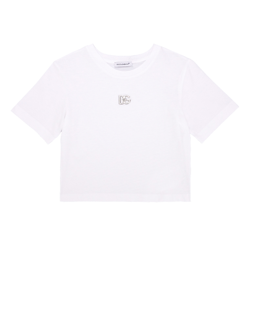 Дитяча футболка Dolce&Gabbana Kids L5JTAZ-G7B6N-B, білий колір • Купити в інтернет-магазині Kameron