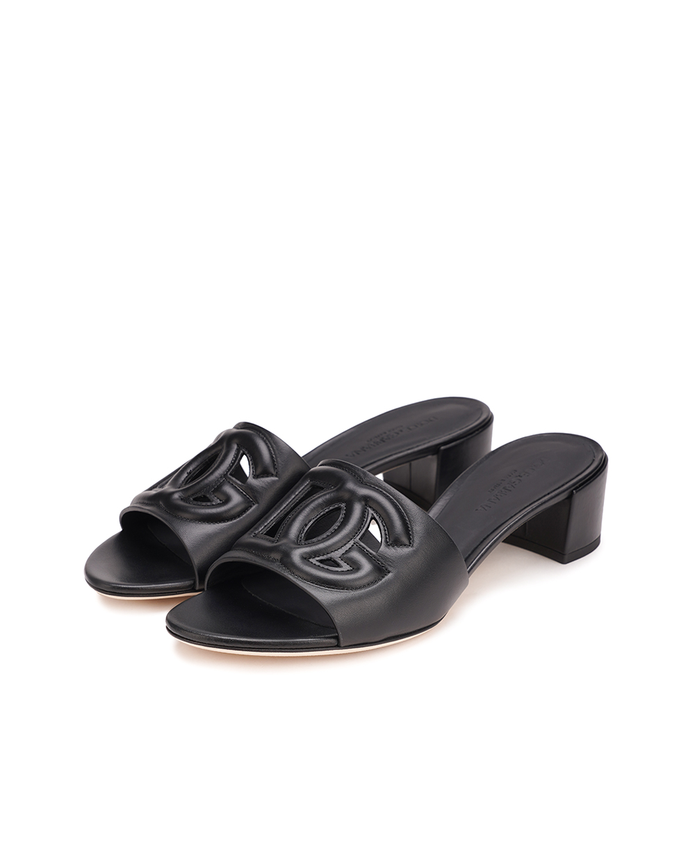 Шкіряні мюлі Dolce&Gabbana CR1139-AY329, чорний колір • Купити в інтернет-магазині Kameron