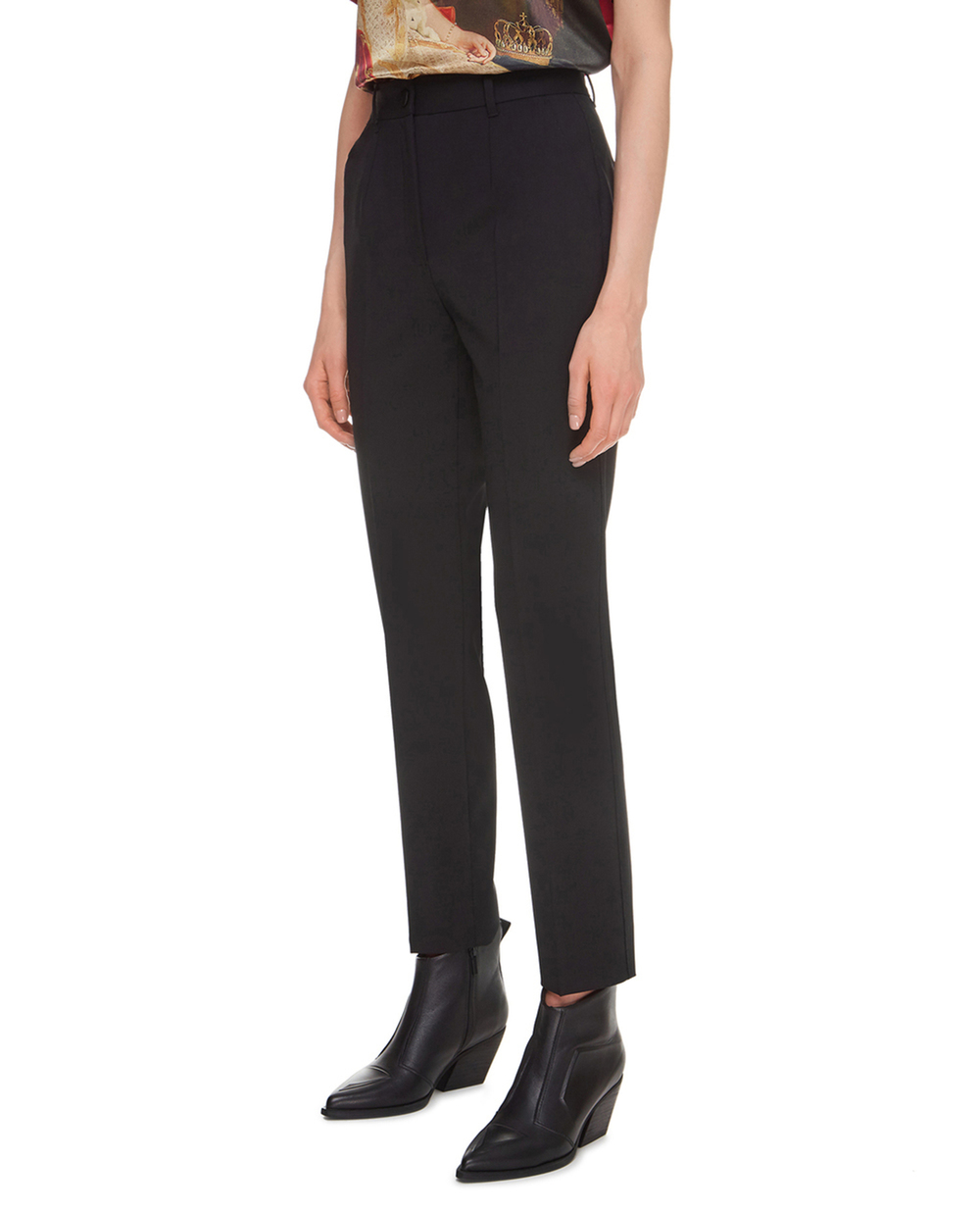 Шерстяные брюки Dolce&Gabbana FTAM2T-FUBEI, черный цвет • Купить в интернет-магазине Kameron