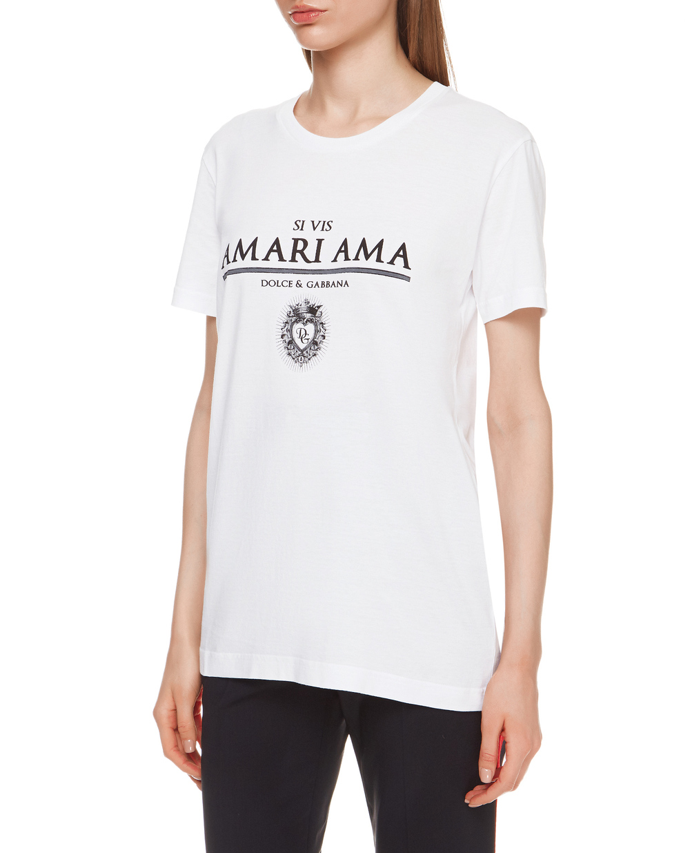 Футболка Dolce&Gabbana F8L61T-FI741, белый цвет • Купить в интернет-магазине Kameron