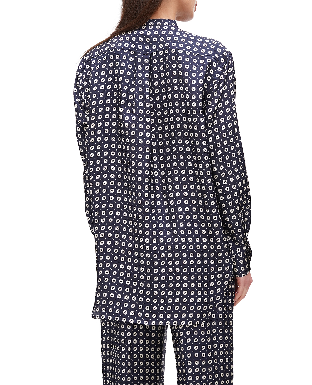 Шовкова сорочка Polo Ralph Lauren 211925086001, темно синій колір • Купити в інтернет-магазині Kameron