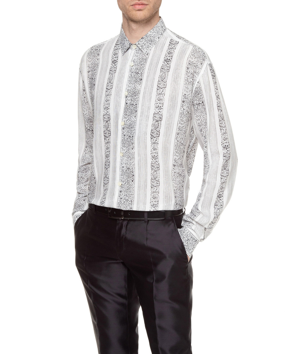 Сорочка Saint Laurent 499211-Y325S, білий колір • Купити в інтернет-магазині Kameron