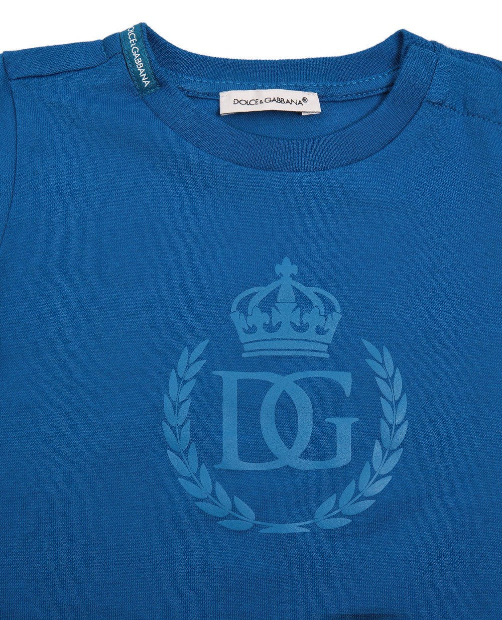 Футболка Dolce&Gabbana Kids L1JT7W-G7YFJ, синій колір • Купити в інтернет-магазині Kameron