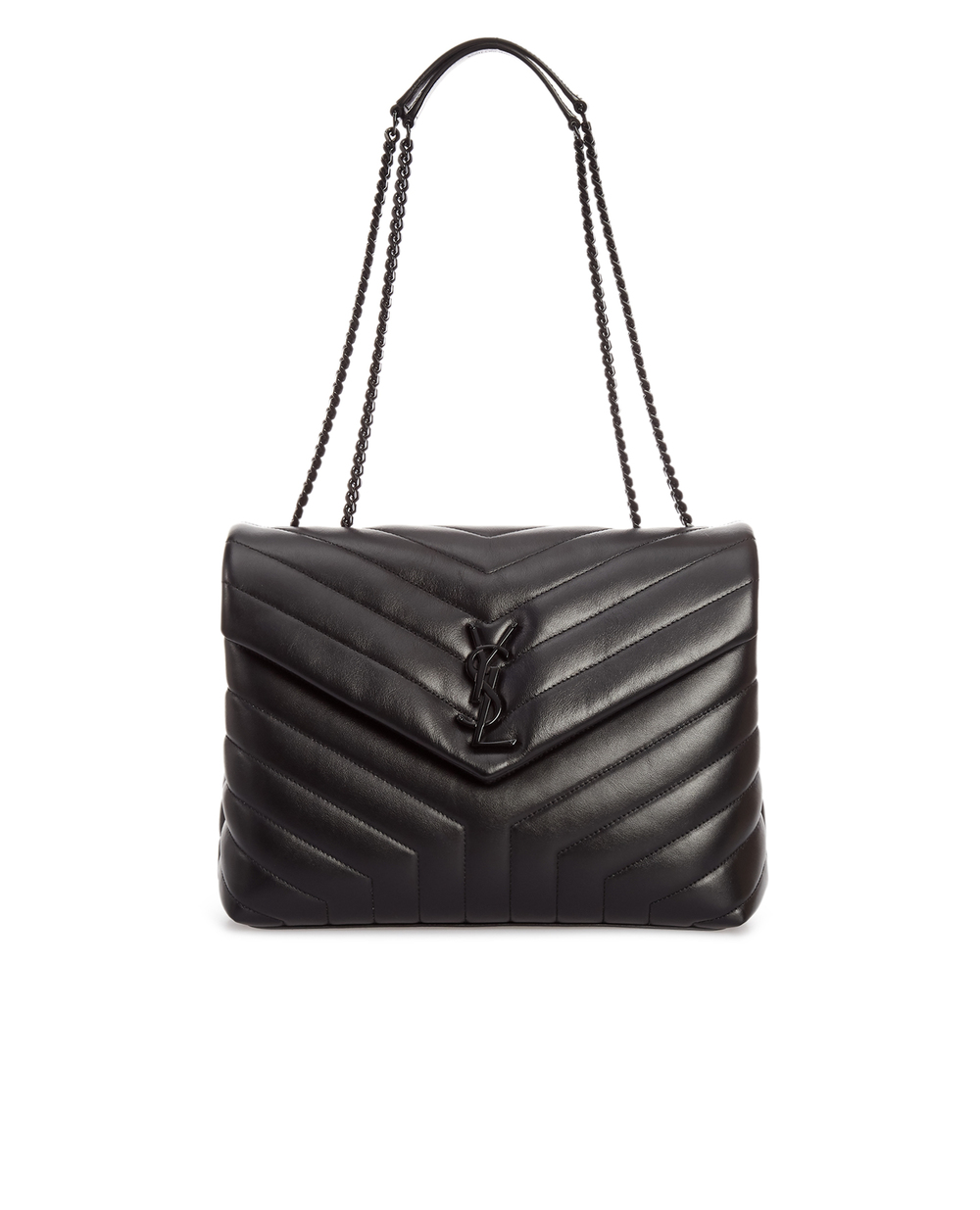 Шкіряна сумка Loulou Medium Saint Laurent 574946-DV728, чорний колір • Купити в інтернет-магазині Kameron