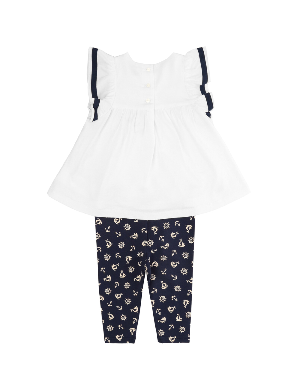 Дитячий костюм (топ, штани) Polo Ralph Lauren Kids 310738441001, білий колір • Купити в інтернет-магазині Kameron