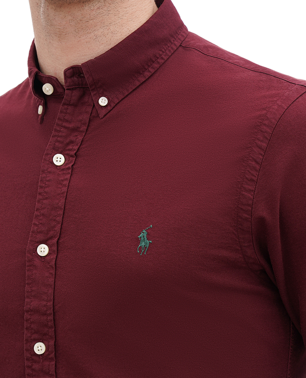 Рубашка Polo Ralph Lauren 710804257041, бордовый цвет • Купить в интернет-магазине Kameron