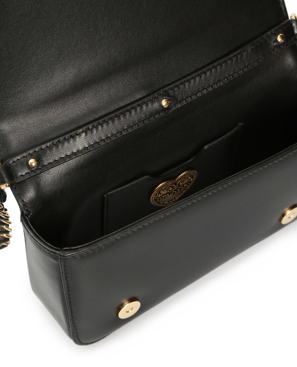 Шкіряна сумка Devotion Dolce&Gabbana BB6991-AQ448, чорний колір • Купити в інтернет-магазині Kameron