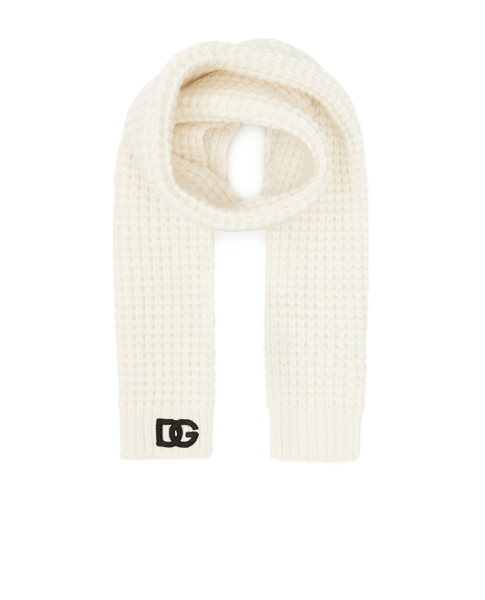 Шерстяной шарф Dolce&Gabbana LBKA91-JBVJ0, белый цвет • Купить в интернет-магазине Kameron
