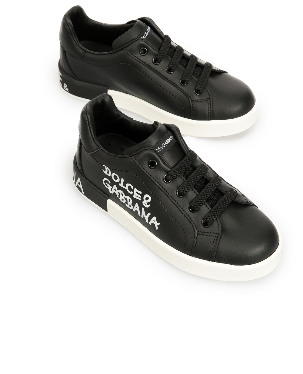 Шкіряні снікери Bambino Dolce&Gabbana D10806-AB271-M, чорний колір • Купити в інтернет-магазині Kameron