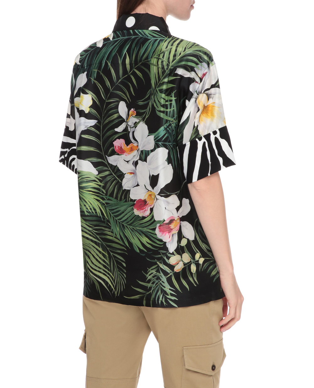 Шелковая блуза Dolce&Gabbana F5M75T-GDV30, разноцветный цвет • Купить в интернет-магазине Kameron