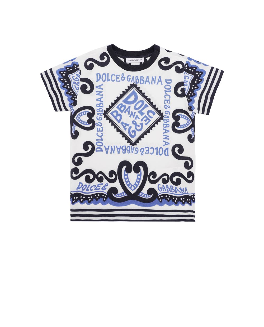 Детская футболка Dolce&Gabbana Kids L1JTEY-G7L1B, белый цвет • Купить в интернет-магазине Kameron