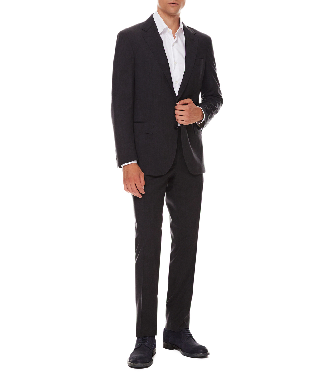 Шерстяной костюм (пиджак, брюки) Polo Ralph Lauren 715587385001, черный цвет • Купить в интернет-магазине Kameron
