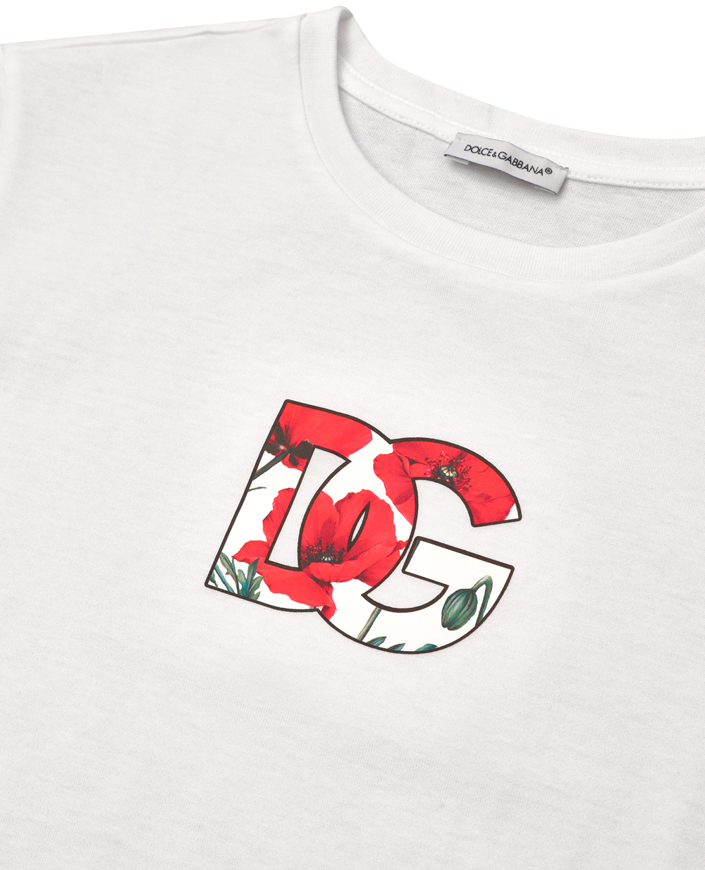 Детская футболка Dolce&Gabbana Kids L5JTJT-G7G8A-B, белый цвет • Купить в интернет-магазине Kameron