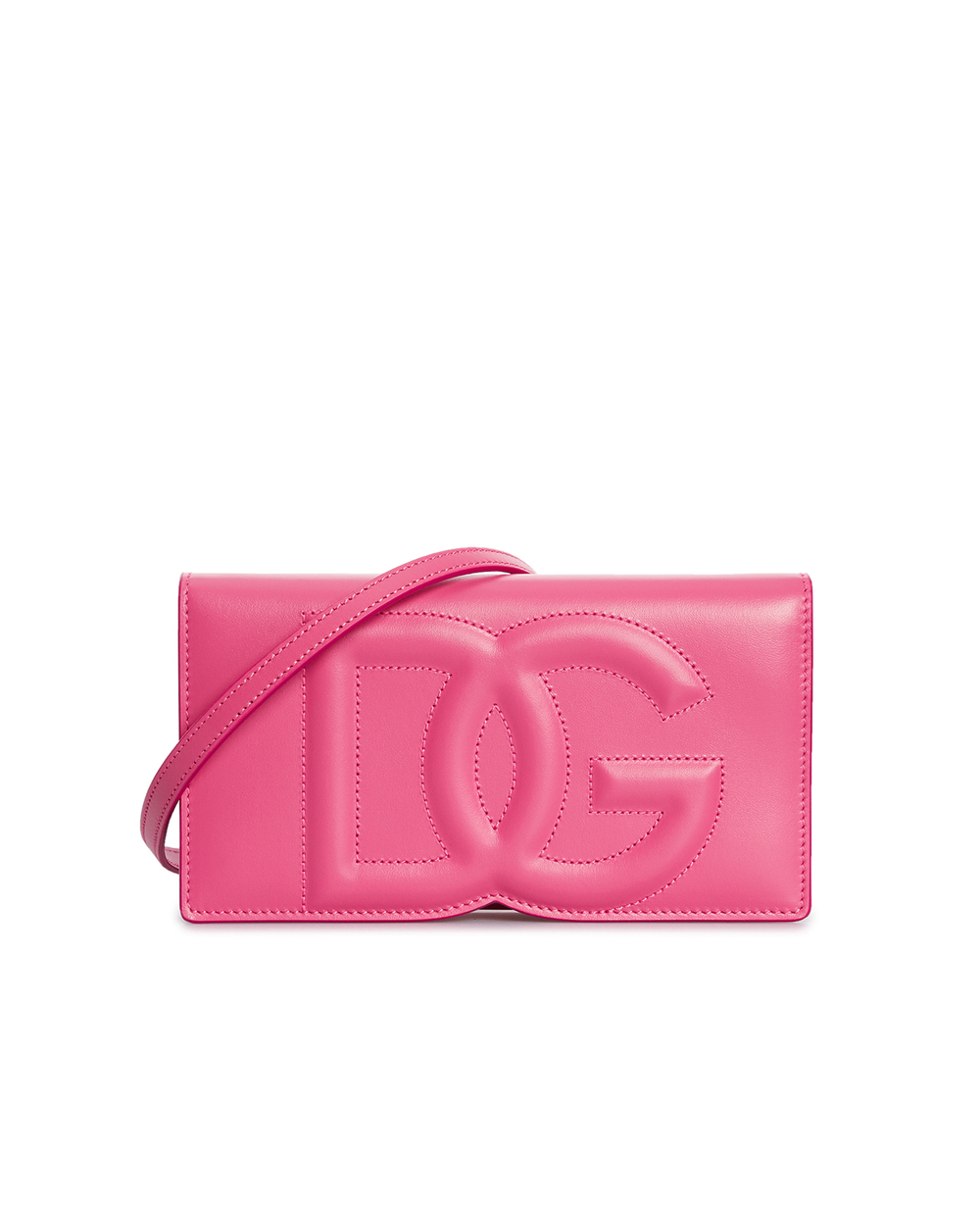 Кожаная сумка DG Logo Mini Dolce&Gabbana BI3279-AG081, розовый цвет • Купить в интернет-магазине Kameron