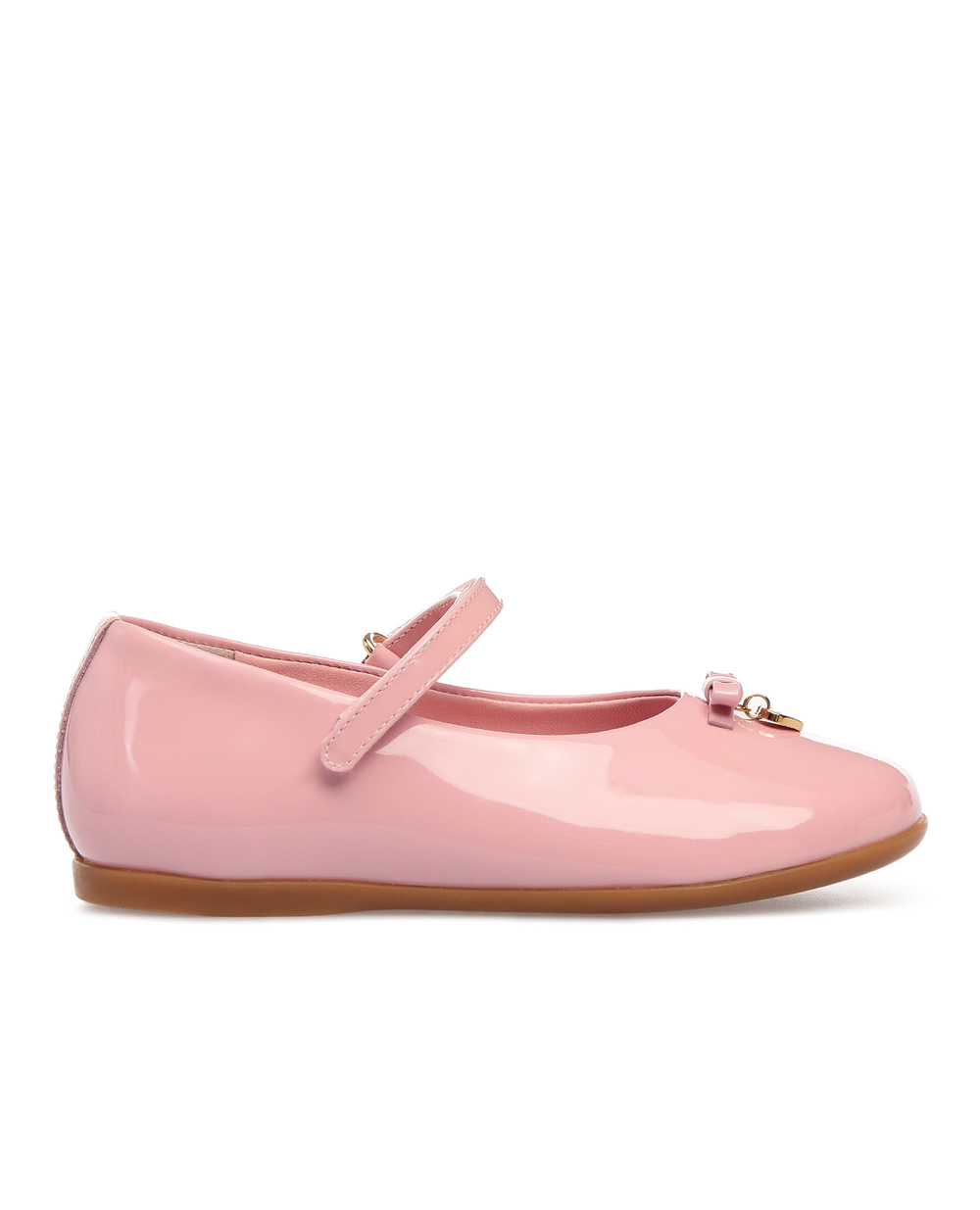 Дитячі лакові балетки Dolce&Gabbana Kids D20057-A1328, рожевий колір • Купити в інтернет-магазині Kameron