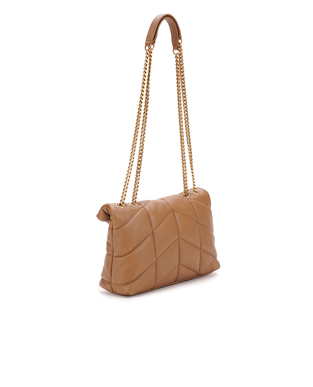 Шкіряна сумка Loulou Puffer Toy Saint Laurent 759337-1EL07, коричневий колір • Купити в інтернет-магазині Kameron