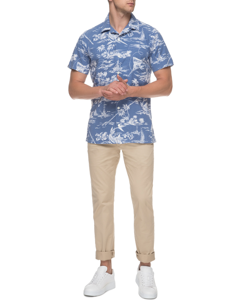 Рубашка Polo Ralph Lauren 710758068001, синий цвет • Купить в интернет-магазине Kameron