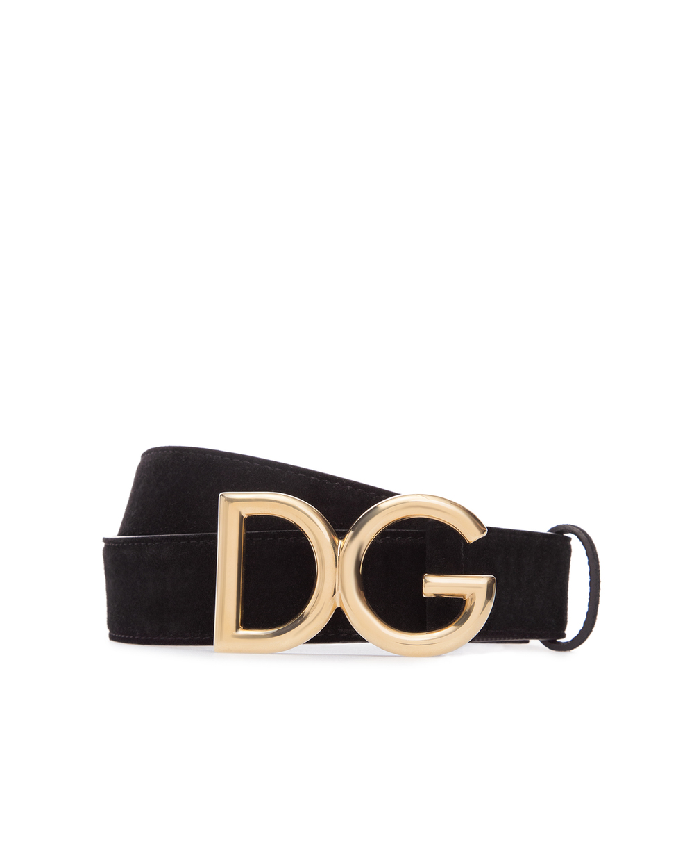 Замшевый ремень Dolce&Gabbana BC4257-AV478, черный цвет • Купить в интернет-магазине Kameron