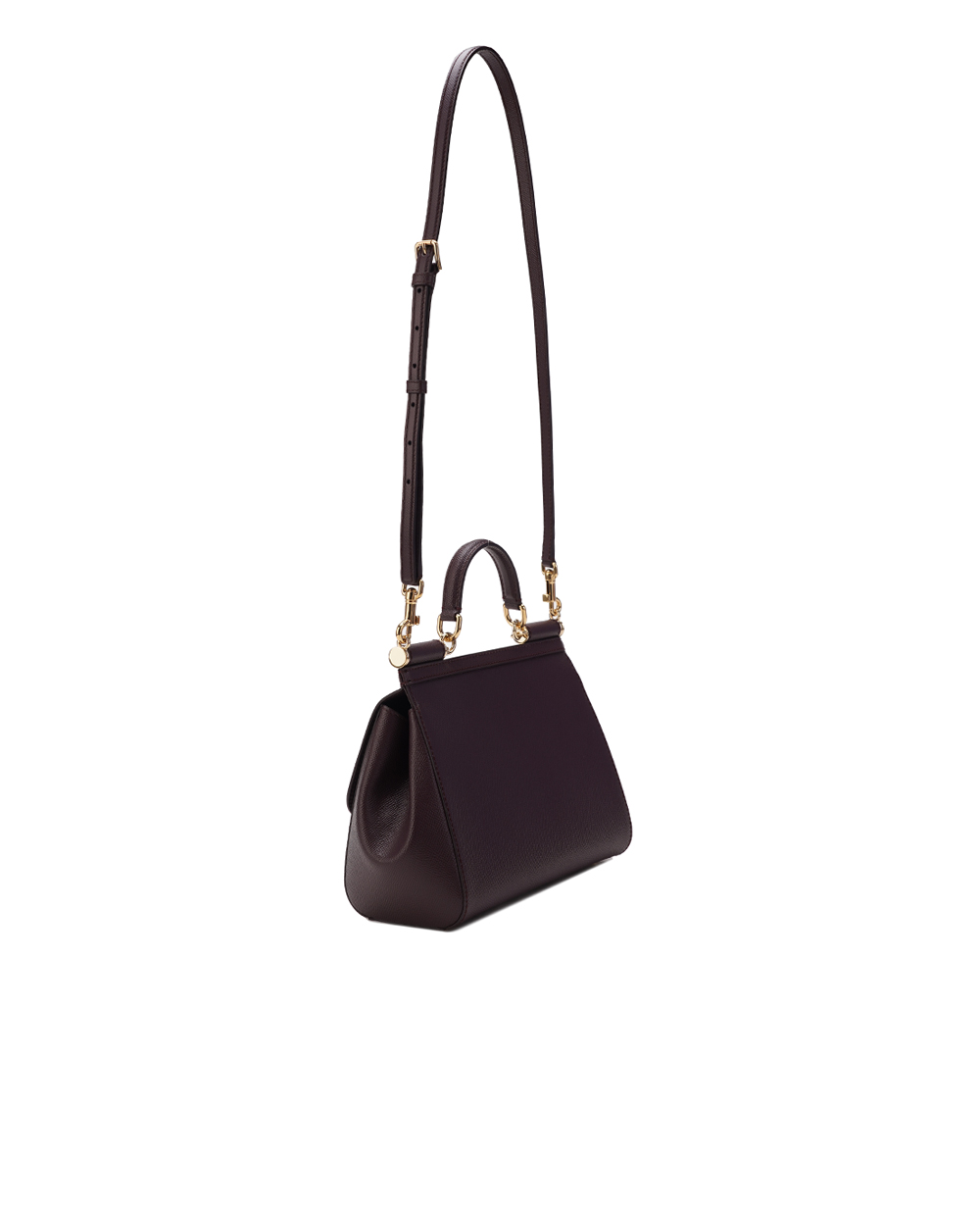 Кожаная сумка Sicily Large Dolce&Gabbana BB6002-A1001, бордовый цвет • Купить в интернет-магазине Kameron