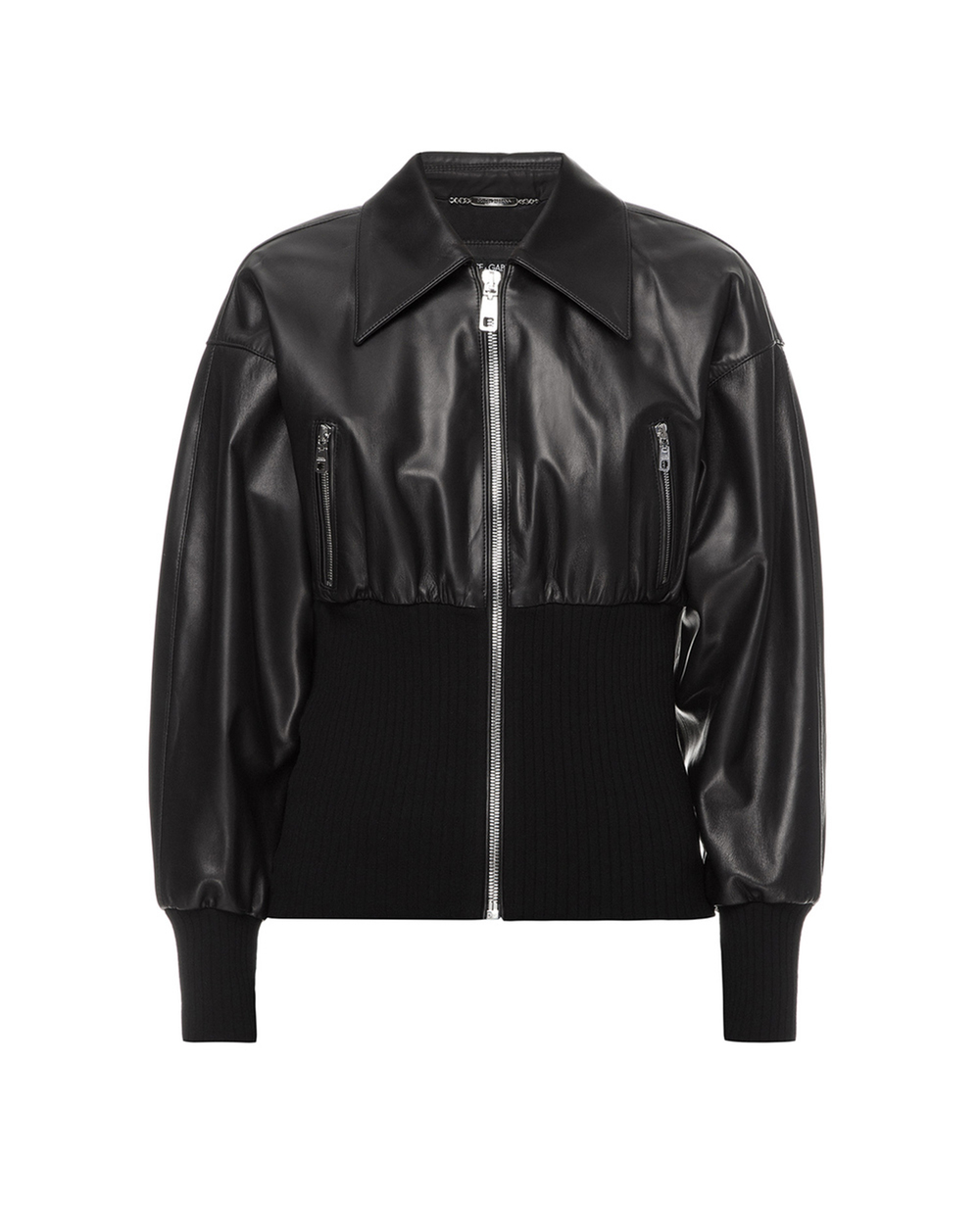 Кожаная куртка Dolce&Gabbana F9H66L-HULD8, черный цвет • Купить в интернет-магазине Kameron