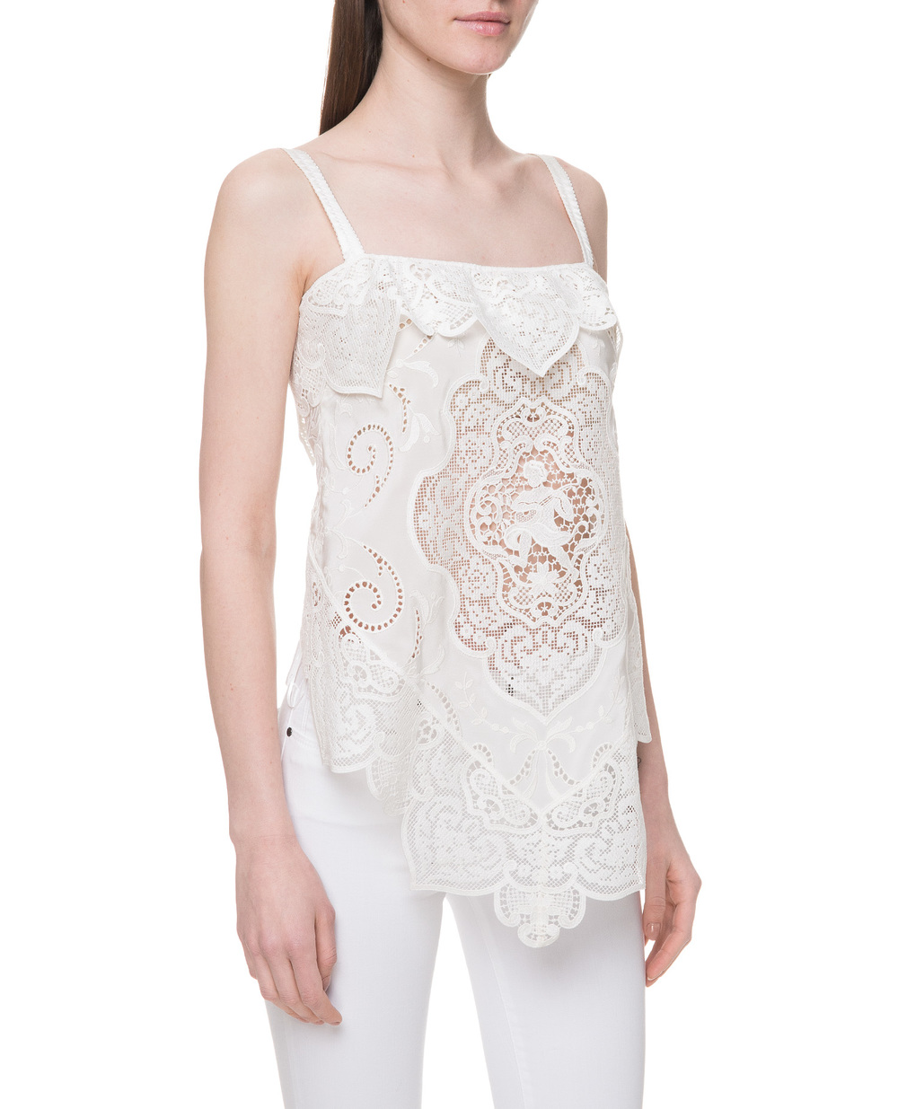 Топ Dolce&Gabbana F73E7Z-FG1AC, белый цвет • Купить в интернет-магазине Kameron
