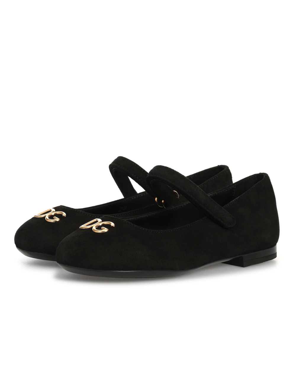 Замшевые балетки Dolce&Gabbana D10699-AC370-L, черный цвет • Купить в интернет-магазине Kameron