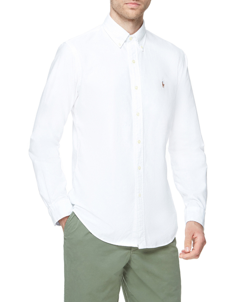 Рубашка Polo Ralph Lauren 710767436009, белый цвет • Купить в интернет-магазине Kameron