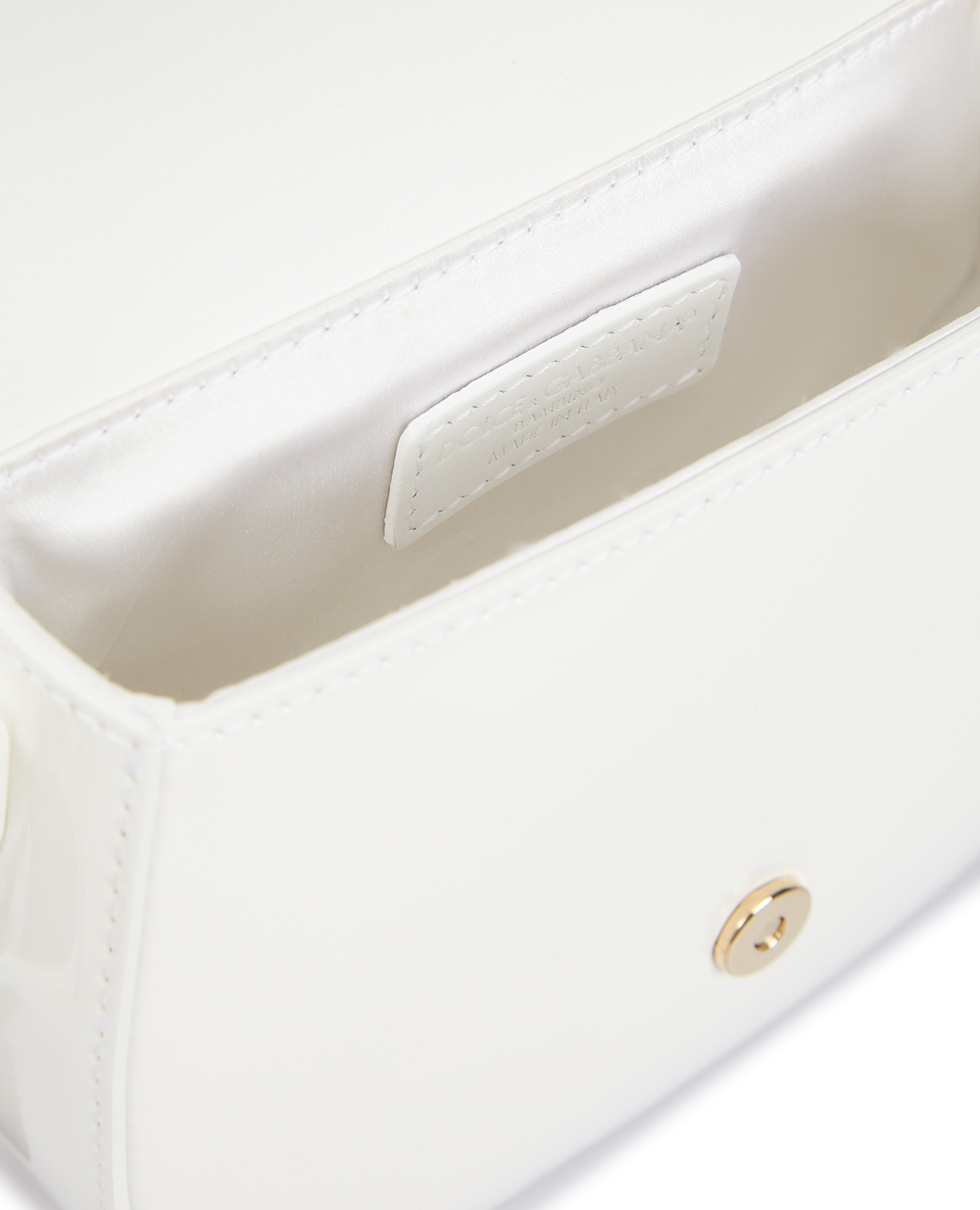 Кожаная сумка Dolce&Gabbana EB0212-A1471-, белый цвет • Купить в интернет-магазине Kameron