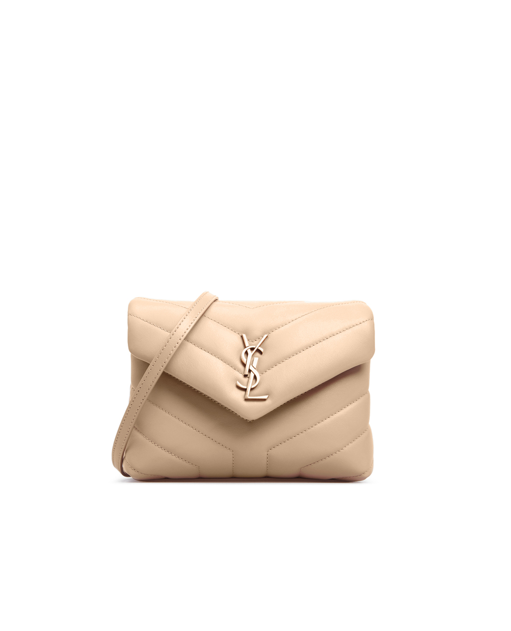 Кожаная сумка Loulou Toy Saint Laurent 678401-DV707, бежевый цвет • Купить в интернет-магазине Kameron