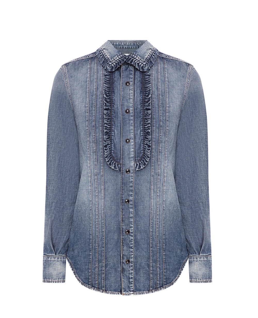 Джинсовая рубашка Saint Laurent 663871-Y24AA, синий цвет • Купить в интернет-магазине Kameron