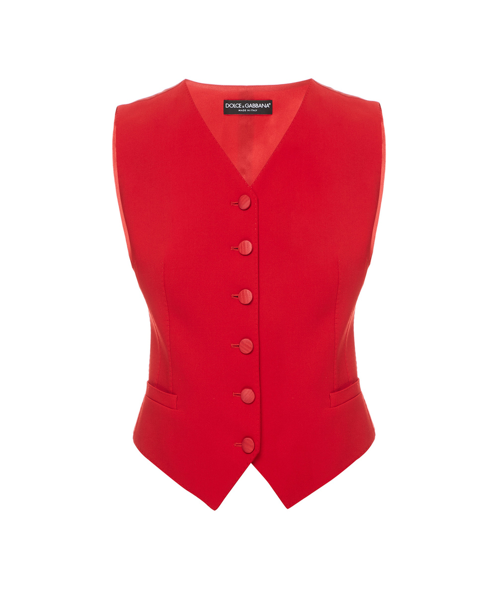 Шерстяной жилет Dolce&Gabbana F79H6T-FUCC6, красный цвет • Купить в интернет-магазине Kameron
