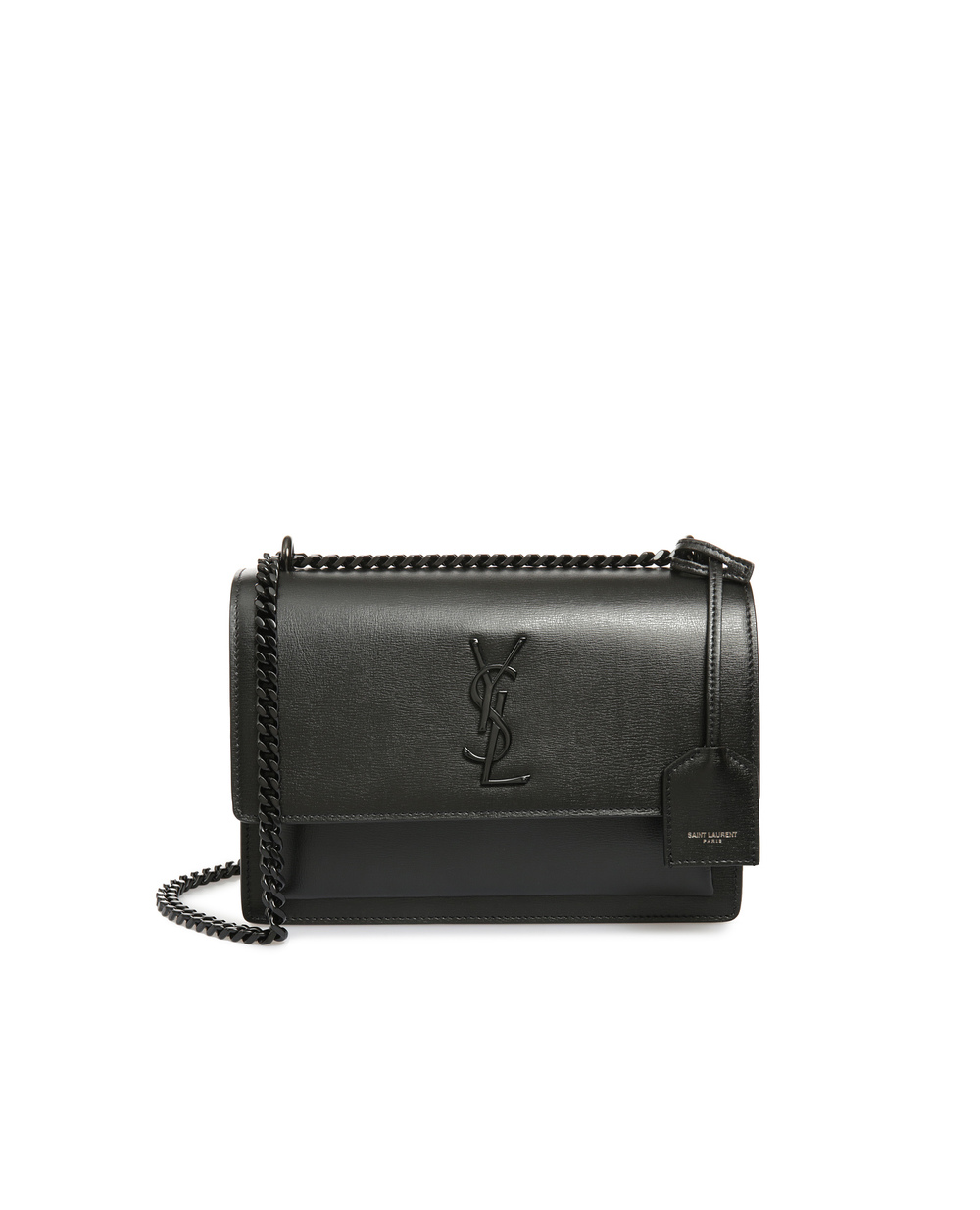 Кожаная сумка Sunset Medium Saint Laurent 442906-D420U, черный цвет • Купить в интернет-магазине Kameron