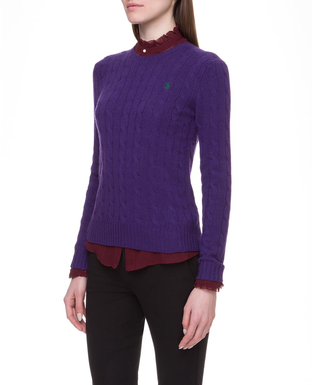 Шерстяной джемпер Polo Ralph Lauren 211525764063, фиолетовый цвет • Купить в интернет-магазине Kameron