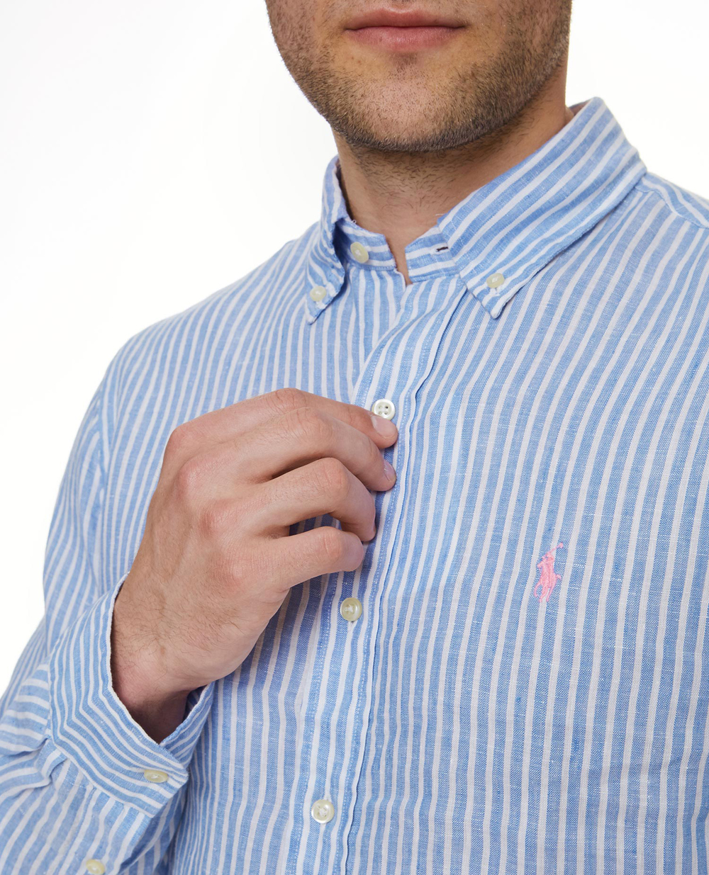 Рубашка Polo Ralph Lauren 710837274001, голубой цвет • Купить в интернет-магазине Kameron