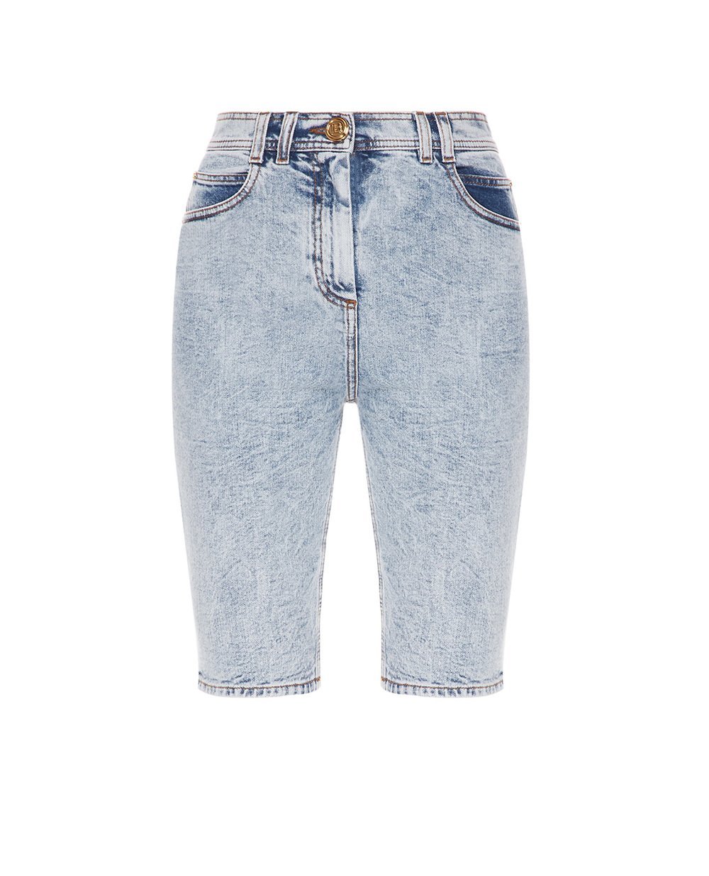 Джинсовые шорты Balmain VF15425D097, голубой цвет • Купить в интернет-магазине Kameron