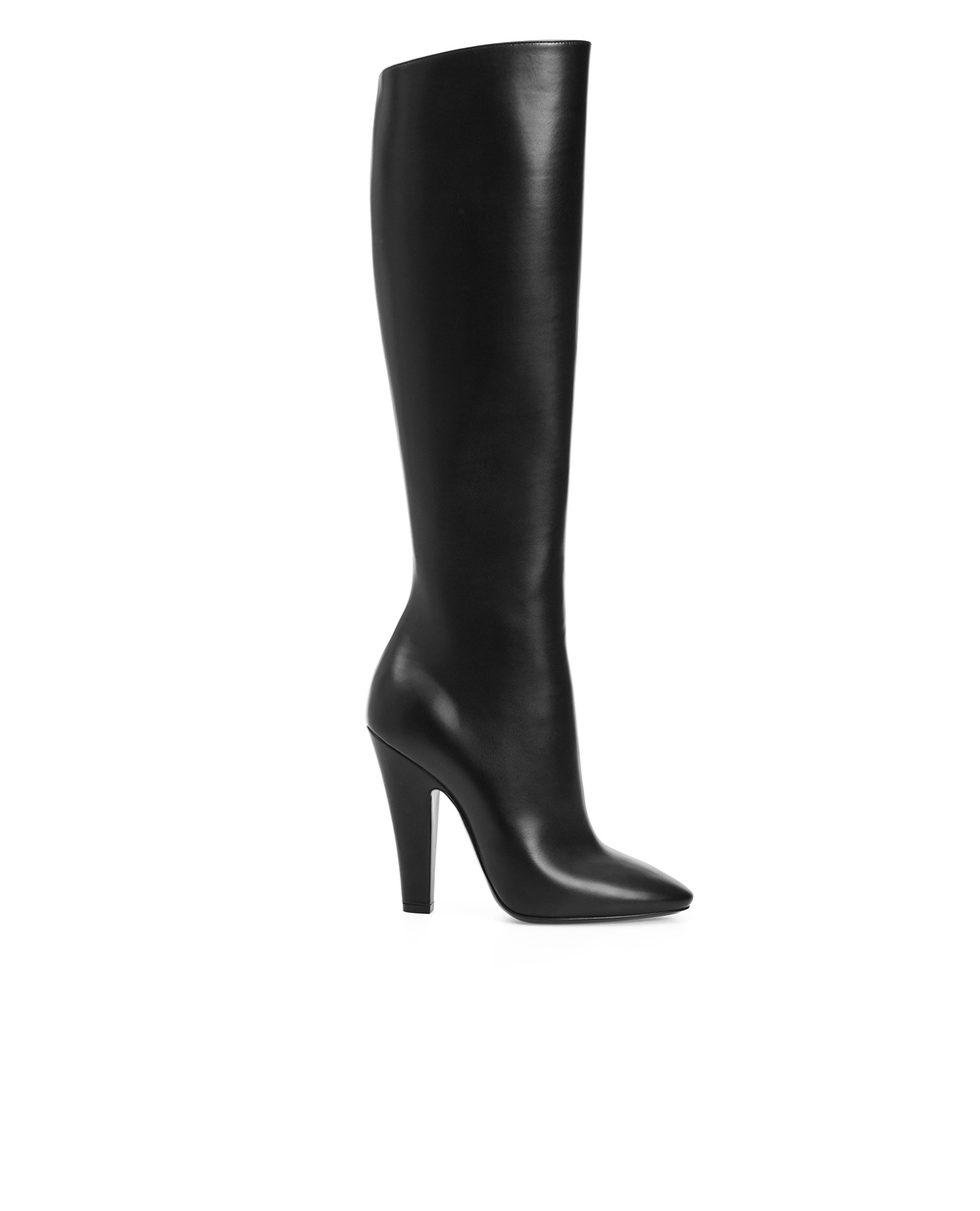 Кожаные сапоги Saint Laurent 657922-2W700, черный цвет • Купить в интернет-магазине Kameron