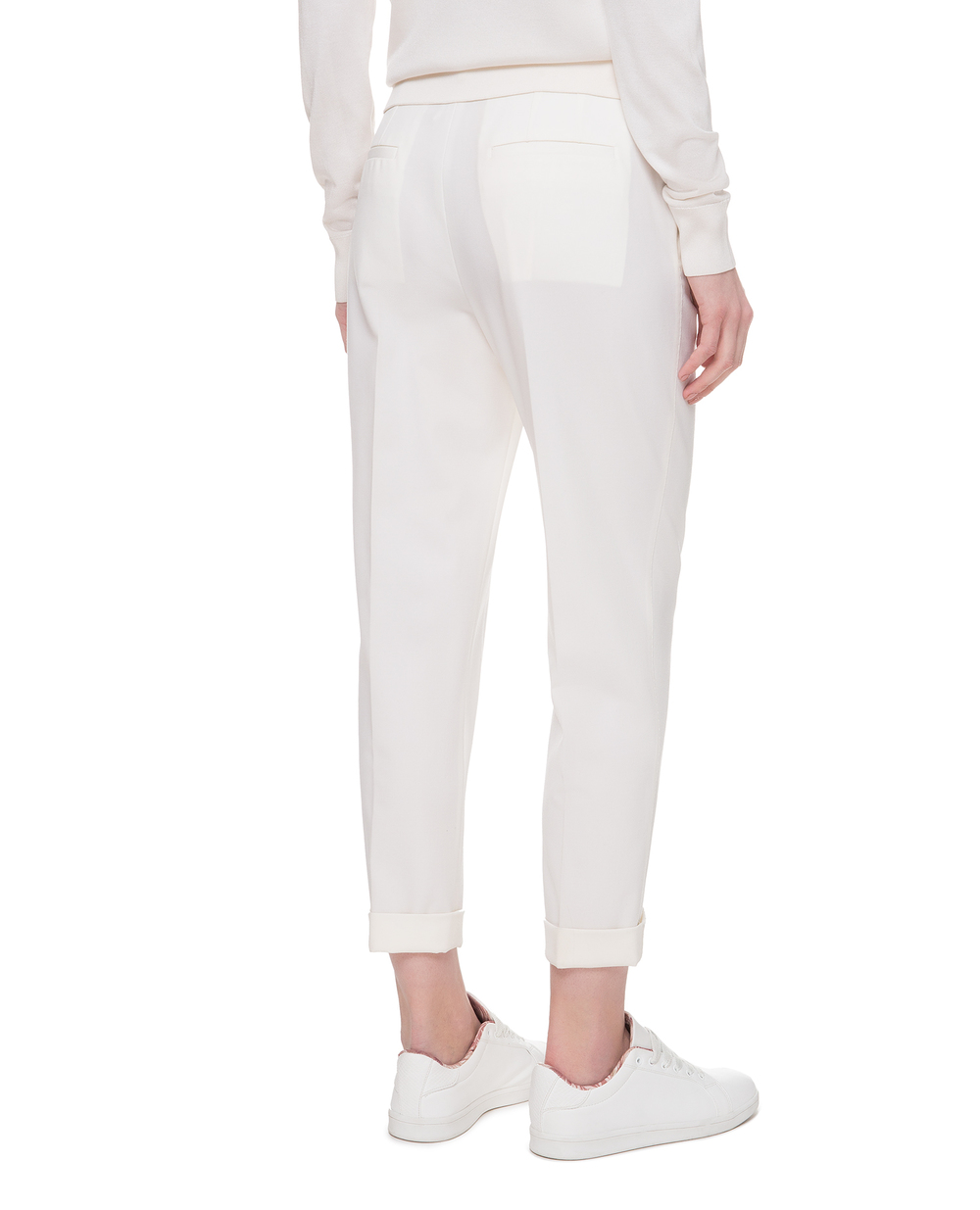 Шерстяные брюки Dolce&Gabbana FTBDAT-FUCCS, белый цвет • Купить в интернет-магазине Kameron
