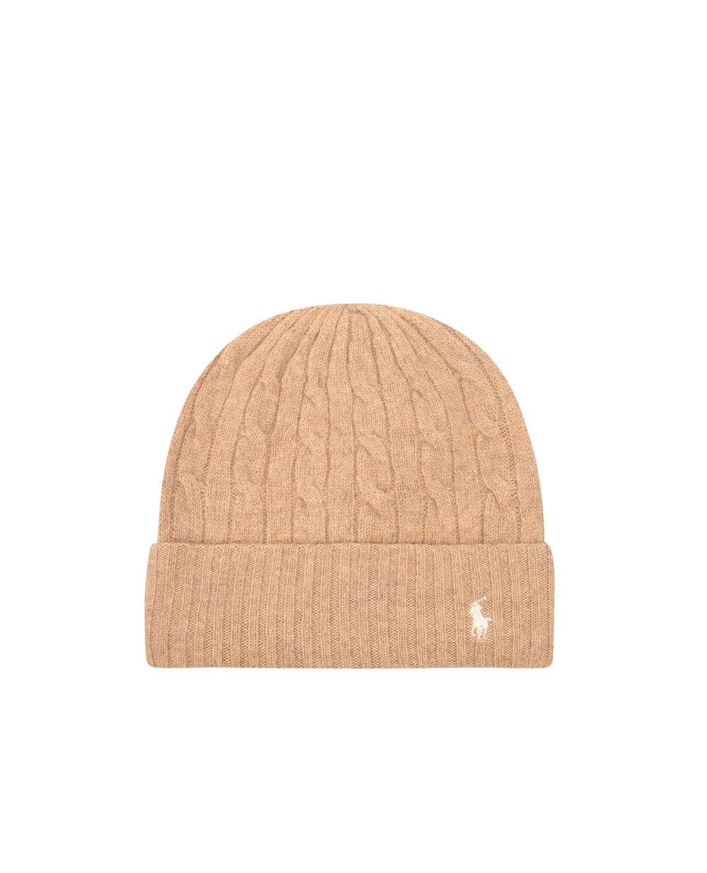 Вовняна шапка Polo Ralph Lauren 455823039004, бежевий колір • Купити в інтернет-магазині Kameron
