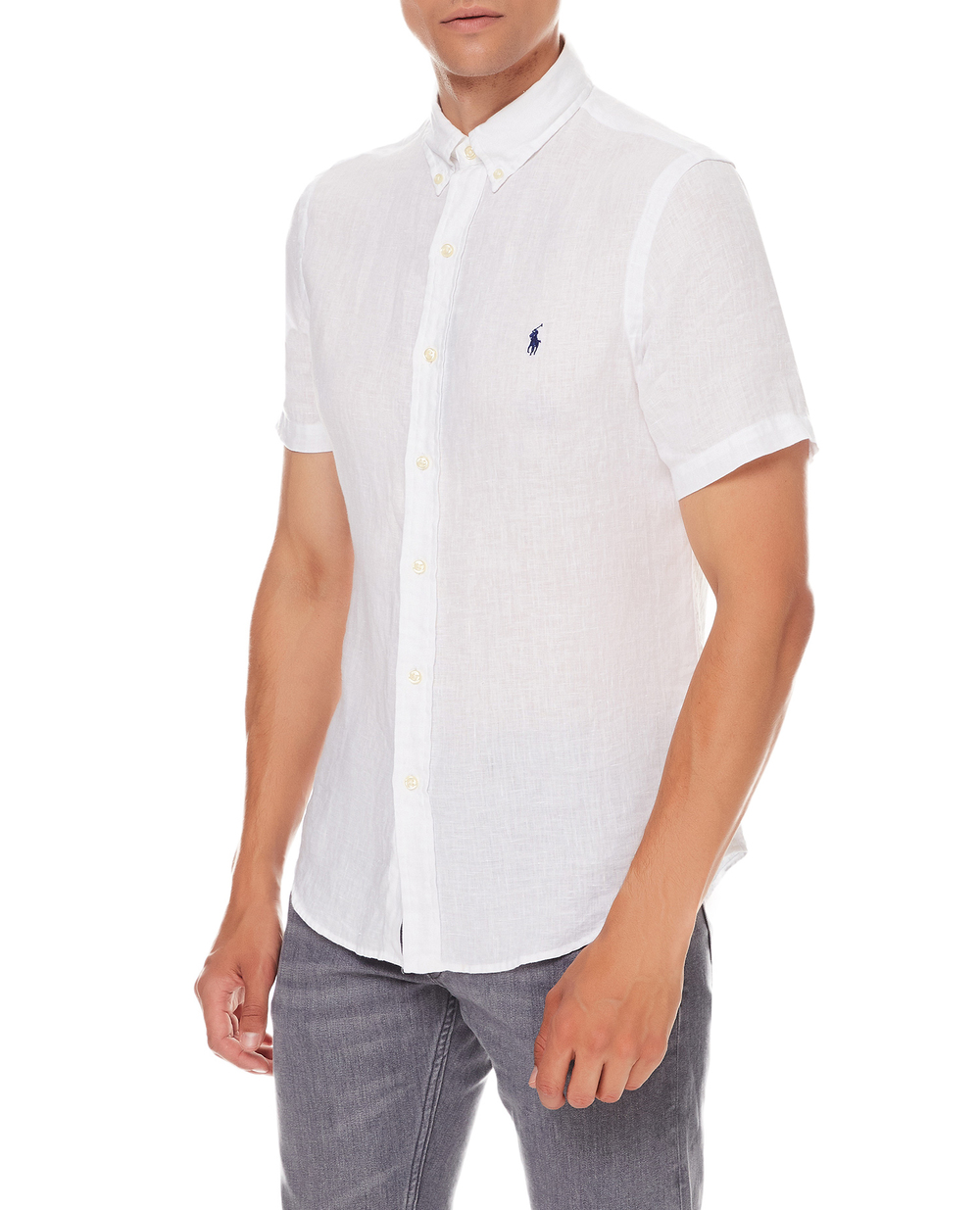 Льняная рубашка Polo Ralph Lauren 710795453008, белый цвет • Купить в интернет-магазине Kameron