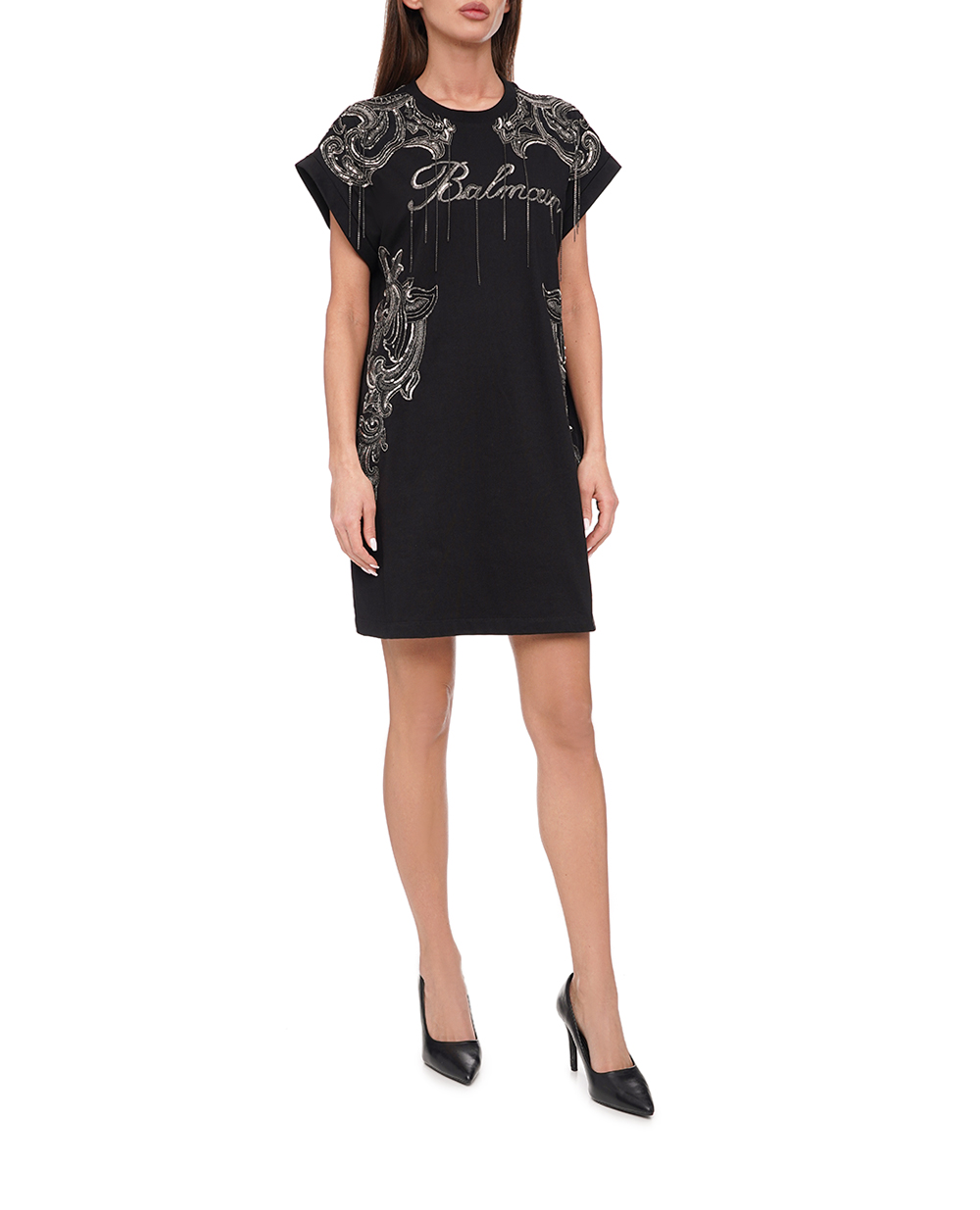 Платье Balmain CF1R0100PC17, черный цвет • Купить в интернет-магазине Kameron