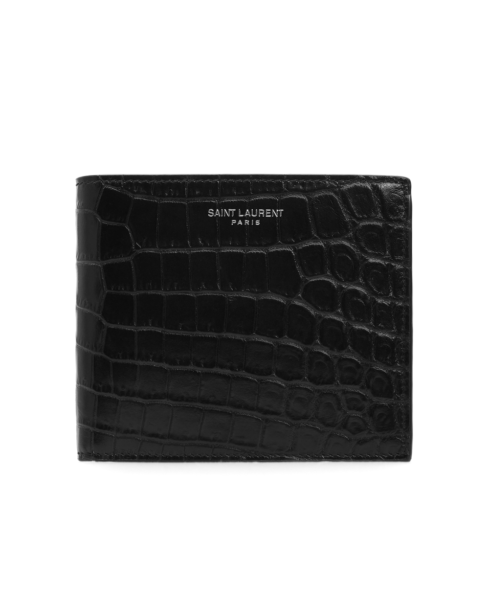 Кожаный кошелек Saint Laurent 396307-DZEDE-, черный цвет • Купить в интернет-магазине Kameron