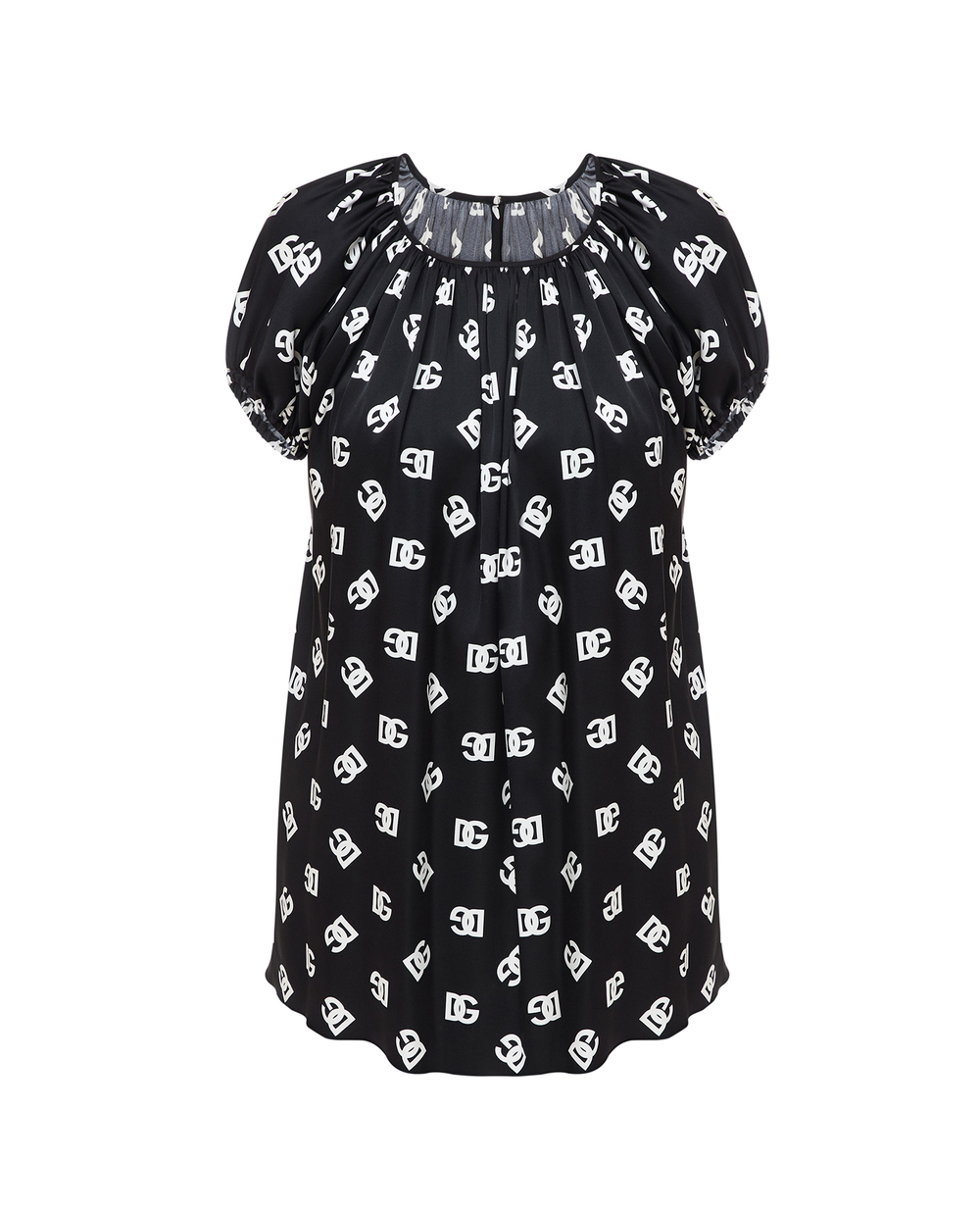 Шелковая блуза Dolce&Gabbana F761ST-FSA4I, черный цвет • Купить в интернет-магазине Kameron