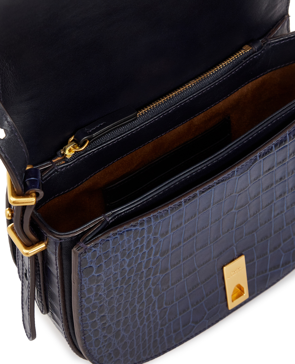 Шкіряна сумка Polo Ralph Lauren 428877004001, темно синій колір • Купити в інтернет-магазині Kameron