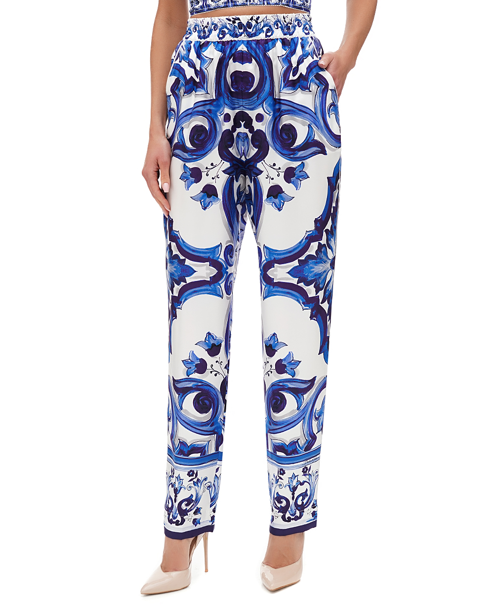 Штани Dolce&Gabbana FTCIDT-HI1BE, білий колір • Купити в інтернет-магазині Kameron